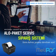 MeliPOS Sipariş Sistemi | Caller Id + Fiş Yazıcı + Restoran Yazılımı (Paket Servis+Hızlı Satış)